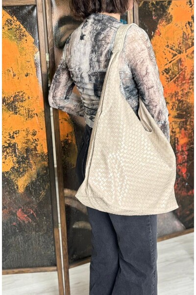 Larolina حقيبة كتف وحقيبة يد نسائية كبيرة الحجم ذات ملمس ناعم كريمي اللون