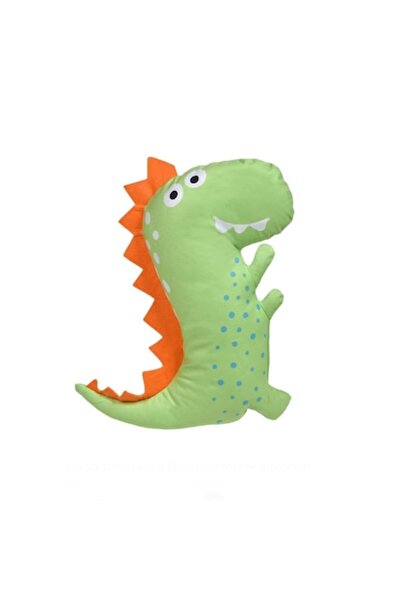 OEM Декоративна възглавница с зелен динозавър 30x40 см