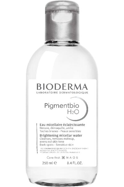 BİODERMİNA ماء ميسيلار بيجمنتبيو H2O لتفتيح البشرة المعرضة لاضطرابات التصبغ، 250 مل