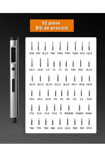 OEM Premium kit with electric screwdriver and 52 precision magnetic bits, tweezers and special rod