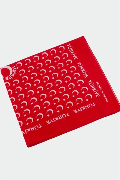 ZERO LAND Nrzsnt Moon Star Patterned (233633) Bandana 50X50-Red