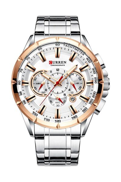 Curren Men's Stainless Steel Chronograph Watch J4211S-W-KM - 42 mm - Silver