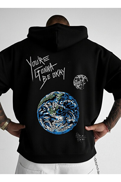 LORVEX Swea tricou Hanorac oversize unisex, 100% bumbac, imprimat cu textul G...