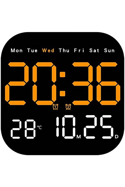 Generic fvituve Digital LED Wall Clock - Large Display, Timer, Alarm, Adjustable Brightness