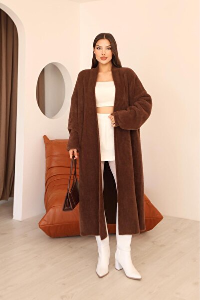 LB Laluna Butik Women's Fuzzy Soft Long Knit Cardigan