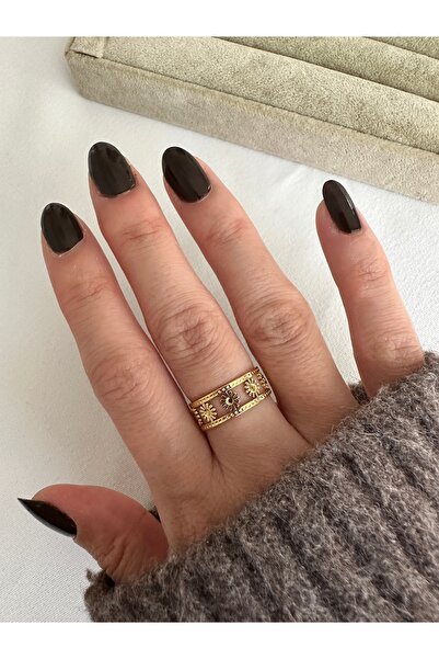 ringbox Gold Flower Tamtur Steel Ring