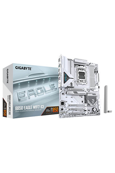 Gigabyte B850 EAGLE WIFI7 ICE AM5 DDR5 8200MHz (OC) ATX Gaming (Oyuncu) Anakart