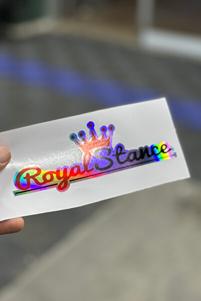 Banxtre Royal Stance Hologramlı Araba-Motor İçin Sticker 17Cm (1 Adet)