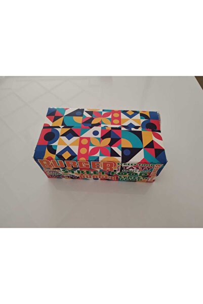 Aivor Hamburger ve Fast food Kutusu 25 adet 21x11x8 cm