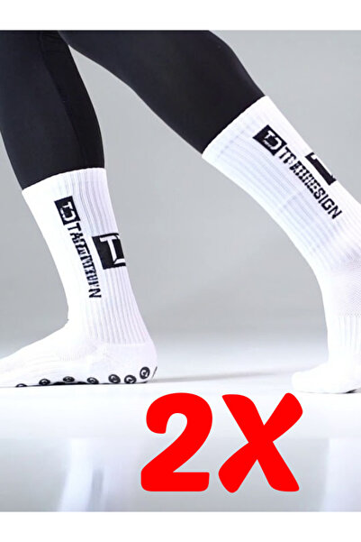 Shuttle Park 2-Piece Special Series White Anti-Slip Silicone Towel Sole Design Comfortable Stitch-Free Match Football Athlete Socks