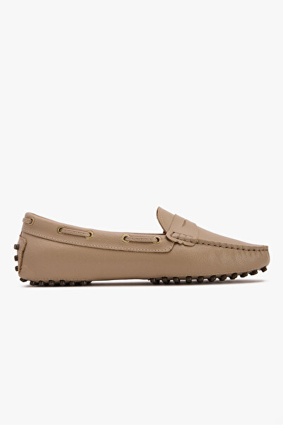 West To West Women's Beige Leather Loafer