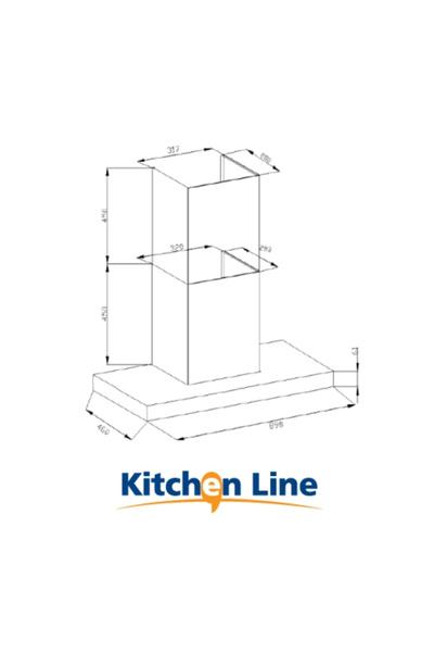 Kitchen Line Automatic Stainless Steel Kitchen Hood – 9 Speeds, Gesture Control, Thermal Self-Cleaning