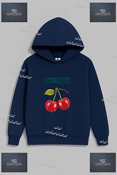 SS SİNSER Φούτερ Unisex με στάμπα  "KIRAZ SHIRT MOTIVE YAZILII "