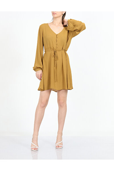 Jacqueline De Yong Short dress, Mustard