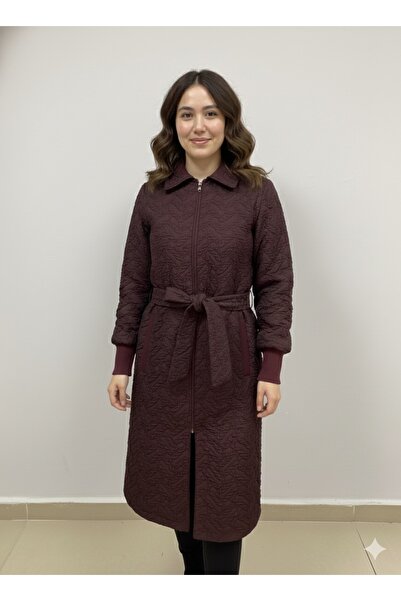 Mood Mihri Plus Size Quilted Coat Women |   Warm Long Model