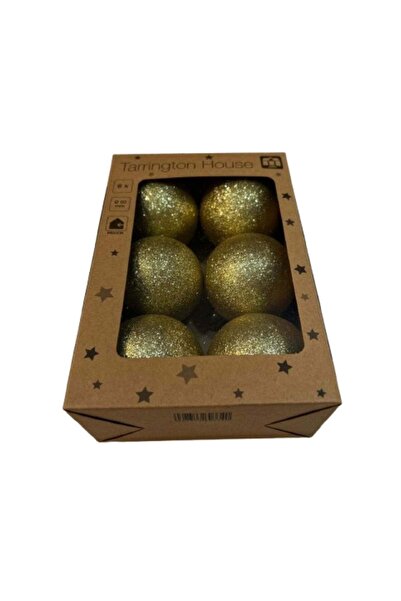 Tarrington House Set Globuri Crăciun – 6Piese, Culore Gold, Dimensiuni 60mm
