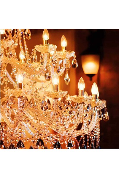 EXTRASTAR E14 LED Filament Candle Bulbs 6W (750LM) C35 SES, Warm White 2700K, Pack of 6