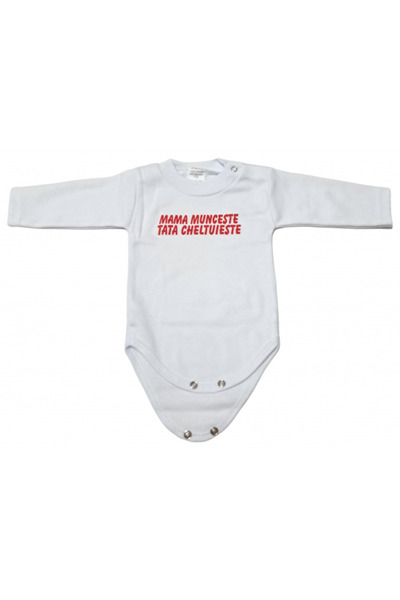 Bubu Kids Creations Body cu mânecă lungă pentru bebeluși - Fabricat în România