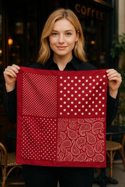 FELLMENS Flr53 Patterned Women's Scarf 70X70 cm