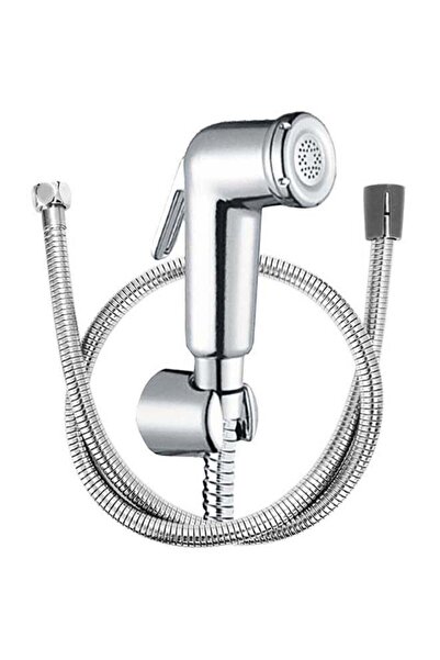 GENERIC4 Handheld toilet bidet with hose and hook, silver