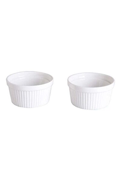 GENERIC4 Set of 2 Dessert Bowls, White, 9.5 x 9.5 x 5 cm