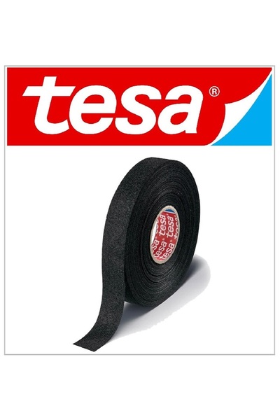 Tesa TÜYLÜ BEZ BANT (SİYAH) 51608 19mm x 15 mt