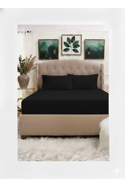 Alpateks Home طقم ملاءات سرير مطاطية مزدوجة من القطن 100% من أكفيل رانفورس 16...