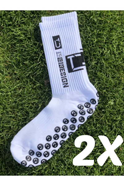 Shuttle Park 2-Piece Special Series White Anti-Slip Silicone Towel Sole Design Comfortable Stitch-Free Match Football Athlete Socks