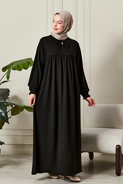 fistan Χειμερινό χοντρό ύφασμα από απλό ρόμπα, καρό απλό ύφασμα Tessetür, Φόρεμα για τη μητέρα, Φόρεμα προσευχής