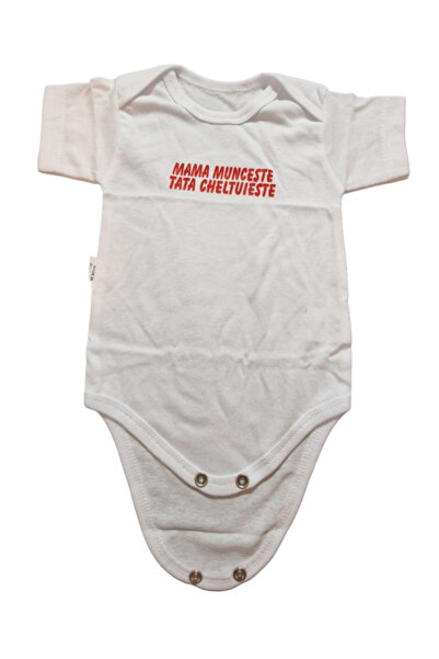 Bubu Kids Creations Body pentru bebeluși cu mânecă scurtă, fabricat în România -