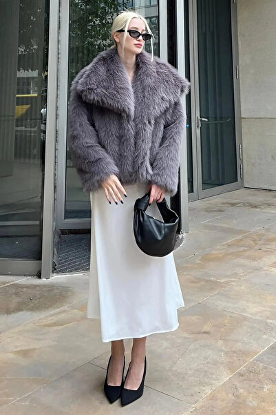 TİLLE Soft Touch Oversized Plush Coat