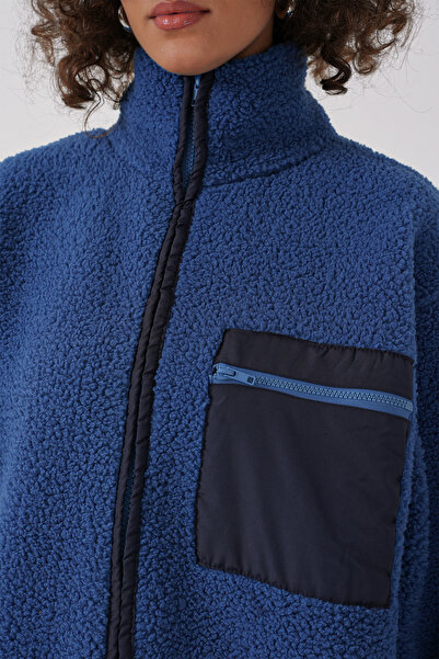 Modamorfo 55446 Zippered Oversize Plush Jacket - Saks