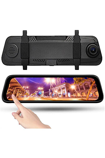 OEM 9.66inch 1080p Dual Lens Touchable Screen Car Recorder With Back-up Camera Function Hd Night Vision