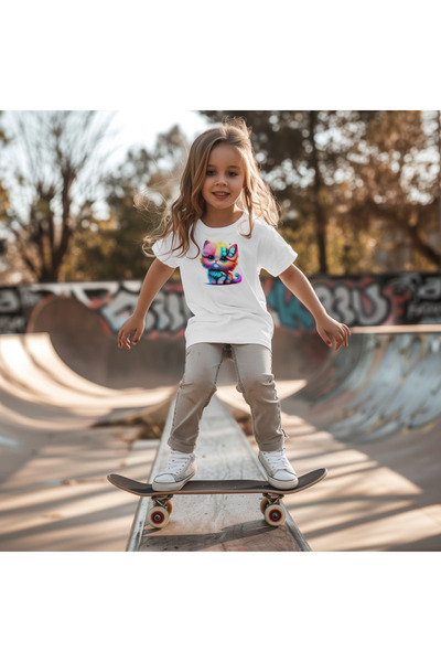 matelio Rainbow Kitty Kids T-shirt