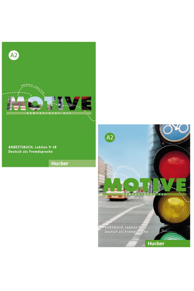 Hueber Yayınları Motive A2 Kursbuch / Arbeitsbuch Lektion 9–18 mit Audios online