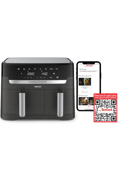 TEFAL Φριτέζα αέρα Dual Easy Fry & Grill EY905B10, γκρι