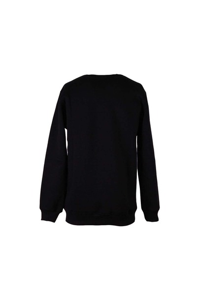 trender 26Kl71G08006 Black Men's Sweatshirt 0 Collar 3 Threads