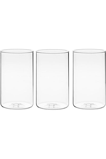 Winter Shore Set of 3 transparent glass vases, Winter Shore, cylindrical, 9.5x15 cm