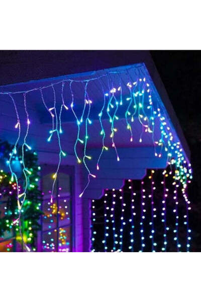 Sofia Store Christmas Curtain Installation, 80 Snowflake-Shaped LEDs, White, 3M