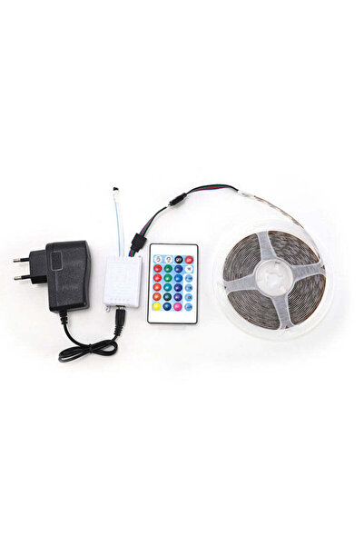 OEM RGB LED Strip 2835 – 10 m – IP65 Waterproof – Remote & Power Adapter