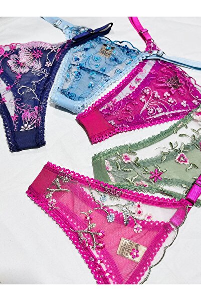 mendoza store П'ятикутний розкішний модель квітковий різнокольоровий комплект трусиків-танга 5 шт.