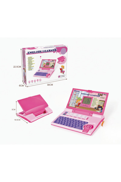 DrKala Educational Laptop for Children – English Learner, Colorful Keyboard, Pink