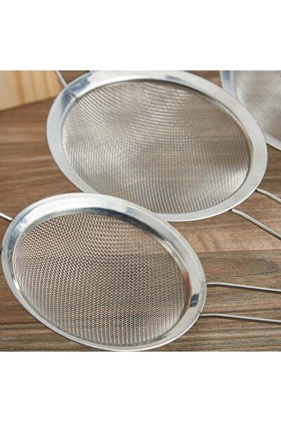Home Box 3-Piece Stainless Steel Mesh Strainer Set, Silver, 8x8 cm