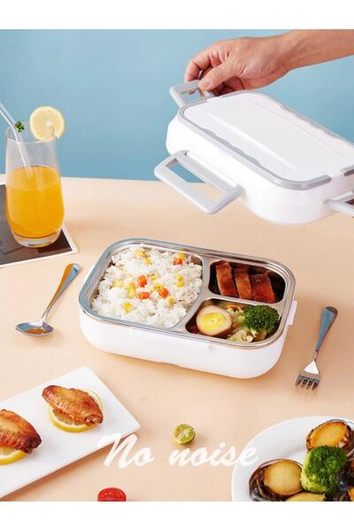 saraada Caserola Portabila Pranz, SARAADA, Incalzire, Izolare Termica,Inox ,Trei Compartimente, Casa ,Masina