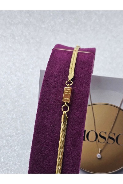 Mosso Steel Xuping Külçe Modelli Çelik Altın Renk Bileklik