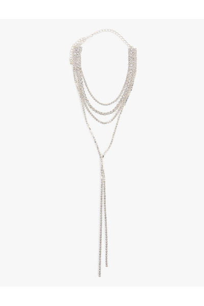 Koton Long Stone Chain Y Necklace