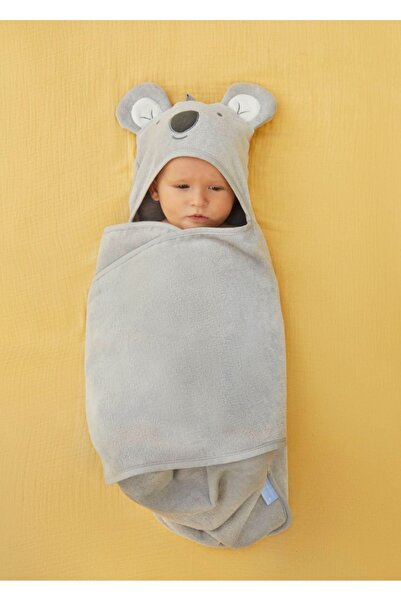 GÜRPAMUK HOME & BABY 100% Cotton Soft Baby Girl-Boy Swaddle Bath Towel/Koala
