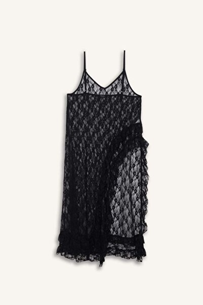 DeFacto A-Line V-Neck Lace Strap Maxi Dress F9580Ax25Au