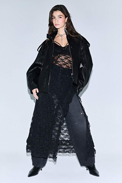 DeFacto A-Line V-Neck Lace Strap Maxi Dress F9580Ax25Au