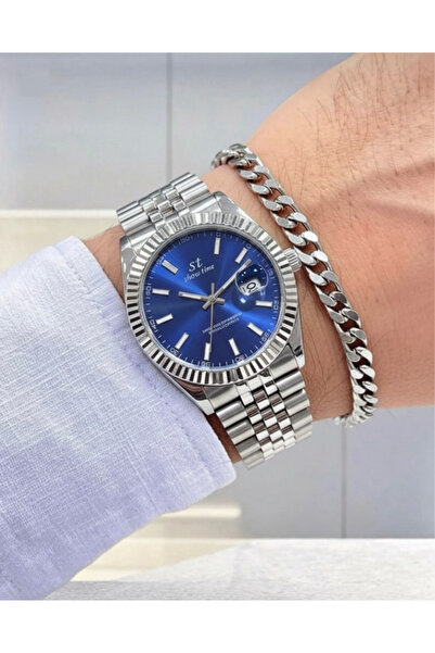 Store Erkek Jübile Gümüş Mavi Kol saati